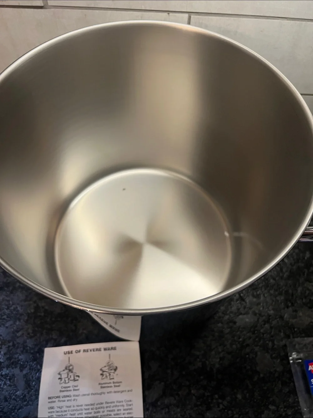 Revere Ware Vintage Copper-Clad Stainless Steel Stockpot - Silver & Copper. NIB